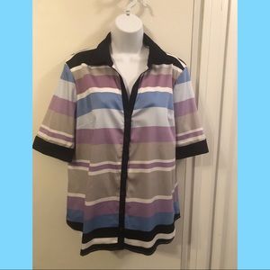 New NY&C Multicolored Short Sleeve Blouse